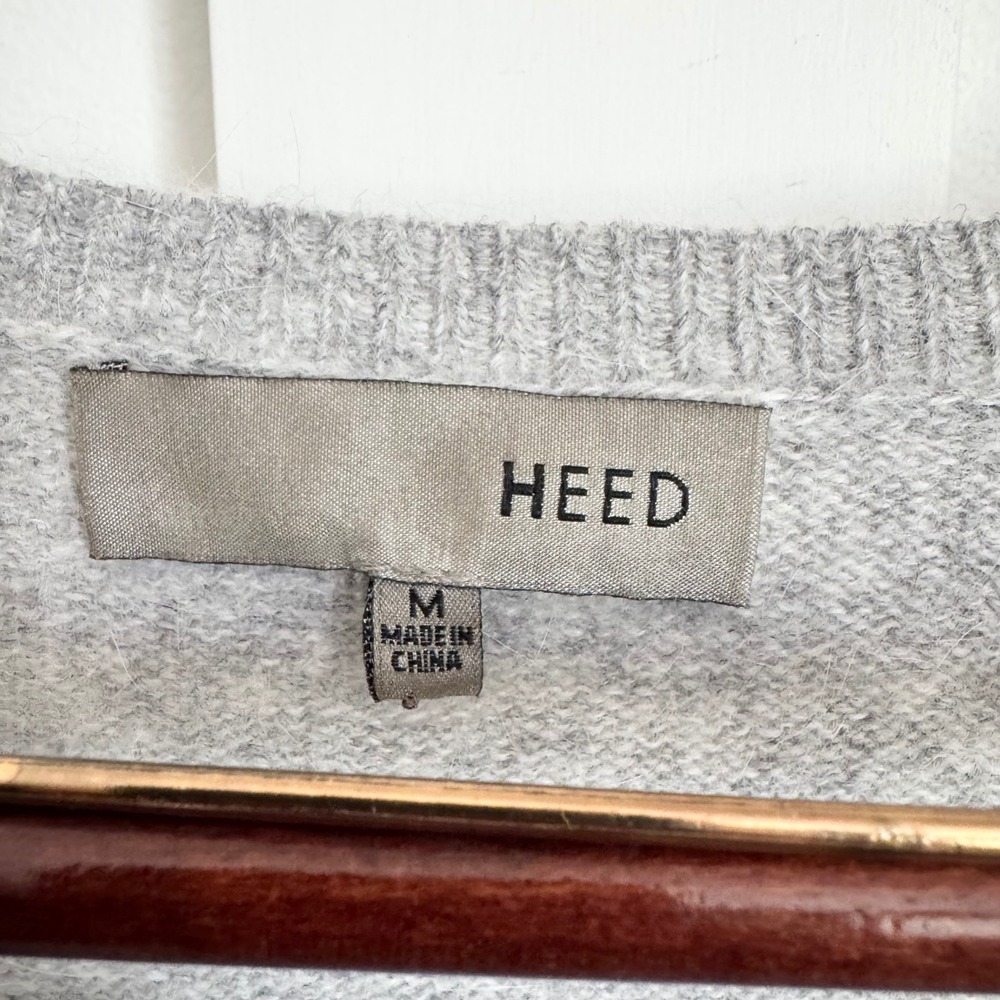 Heed Scoop Neck Rabbit Hair Blend Sweater Oversized Slouchy - Picture 3 of 10